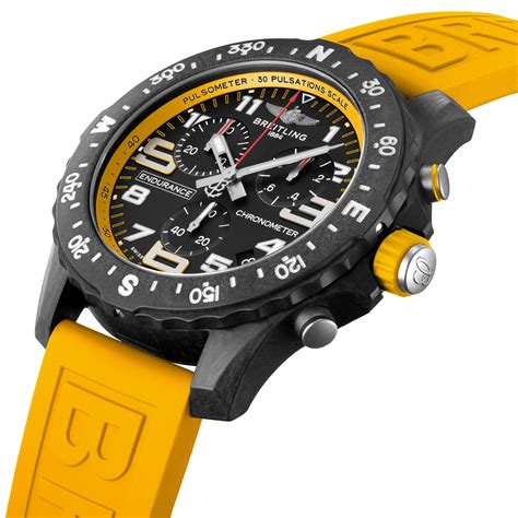 breitling rubber strap yellow|20mm breitling rubber strap.